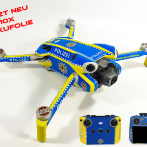 DJI MINI 4 PRO – SKIN – DESIGN: POLIZEI* + 10x Akku- sowie DJI RC2 + RC-N2 Folie