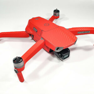 DJI MAVIC AIR 2  + RC - SKIN - CARBON ROT / RED - 3-5x Batterie / Folie / Decal