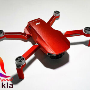 DJI MINI 2 - SKIN- ALU ROT GEBÜRSTET / RED BRUSHED- Decal - Wrap -  Folie - Foil