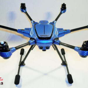 YUNEEC TYPHOON H - SKIN - Carbon Blau/blue / Wrap / Decal / Foil/Folie / Drohne